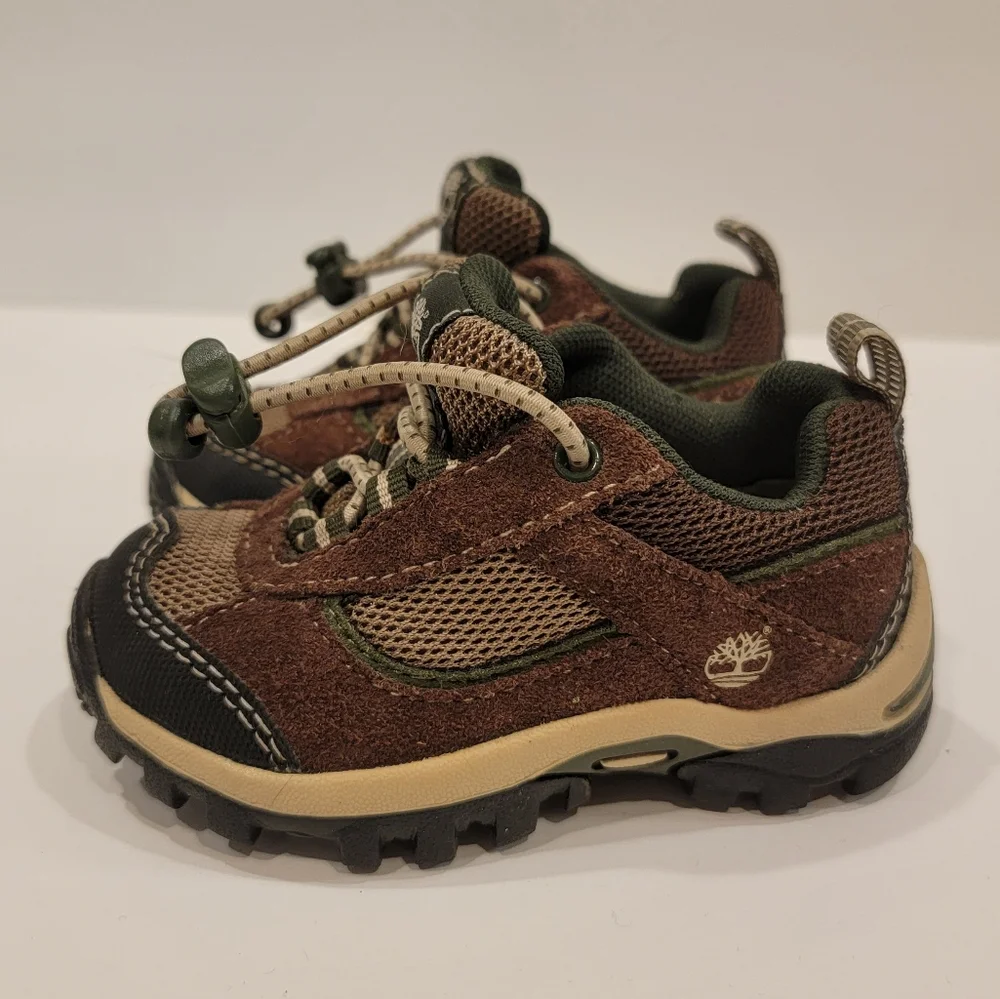 Timberland shoes size 4 infant brown and green